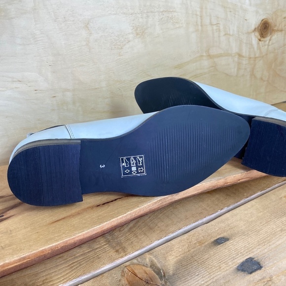 Asos White Leather Booties Boots Cowboy Pointed Toe - Picture 4 of 8